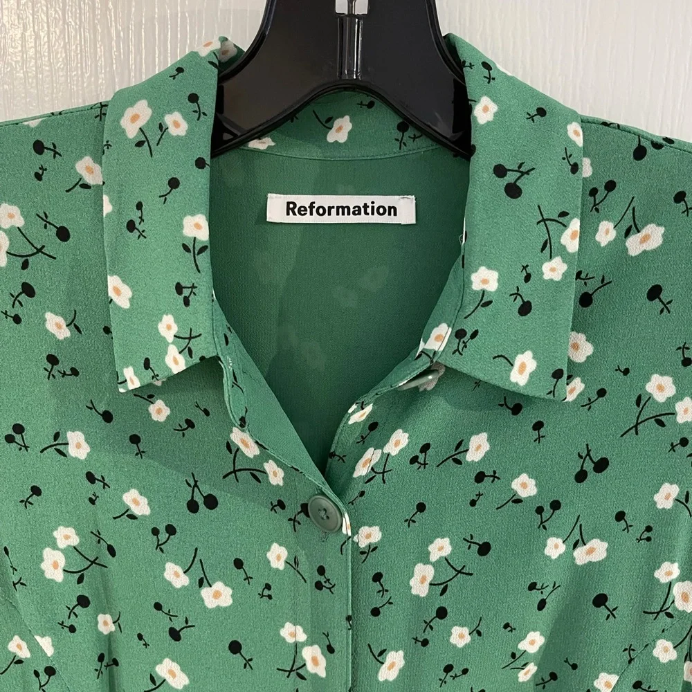 Reformation green floral dress. Gorgeous! Size 4. EUC. - Picture 6 of 6